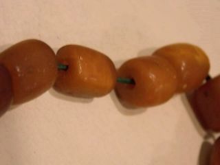 Old Baltic amber beads toffee Butterscotch yolk antique amber stone 波羅的海琥珀 11