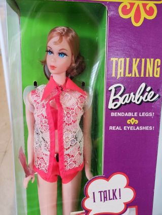 1969 Talking Barbie Doll Titian Real Lashes 1115 Vintage 1960 