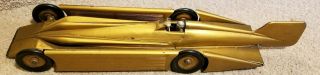 Antique Vintage Kingsbury Golden Arrow Speed Racer Wind Up Race Car