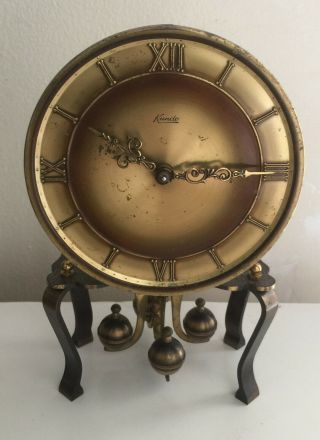 7 " Tall Antique Small Old Table Clock Vintage Clock Very Rare.