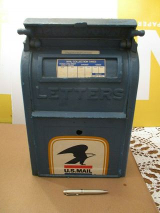 Vintage Antique 1927 Danville Cast Iron Us Post Office Letter Mailbox