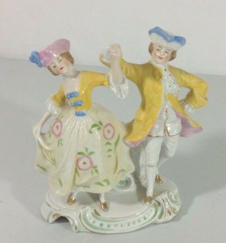 Antique Porcelain Couple Dancing Figurine 6 " Tall 5.  25 " Wide Germany 15328