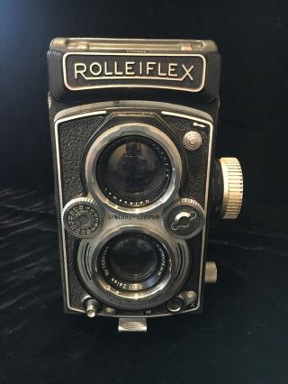 Vintage Rolleiflex 3.  5 Camera Zeiss 75mm 1:3.  5 Lens 1954