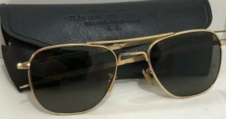 Vintage Welsh Mfg.  Co.  1 - 10 12k Gf 5 - 1/2 Usaf Aviator Sunglasses Case