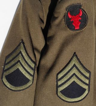 Orig Us Army Wwii Ike Jacket 34th Division Staff Sergeant 40s Dated June 9 1944