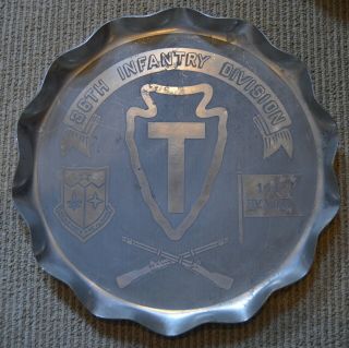 Wwii 141st Infantry Regiment Heavy Mortar Company Decorative Plate 36th Division