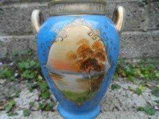 Antique Porcelain Urn Vase - Noritake Hand Painted Japanese Porcelain