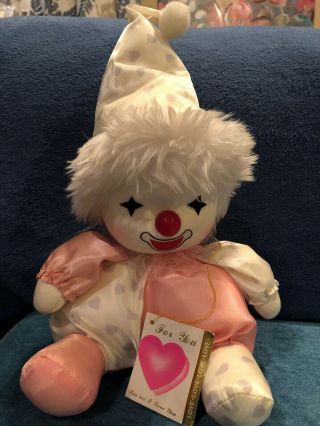 Vtg 1986 Euc Poter Clown Wind - Up Musical Animated Doll It 