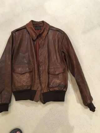 Vintage Us Army Type A - 2 Leather Jacket Size 40