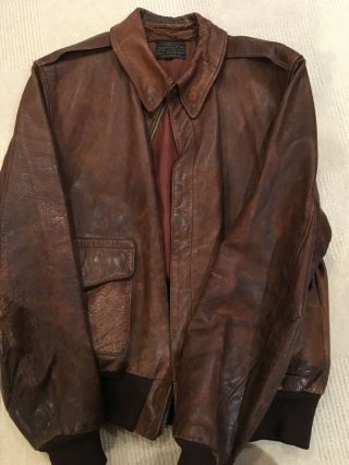 Vintage US Army Type A - 2 Leather Jacket Size 40 3