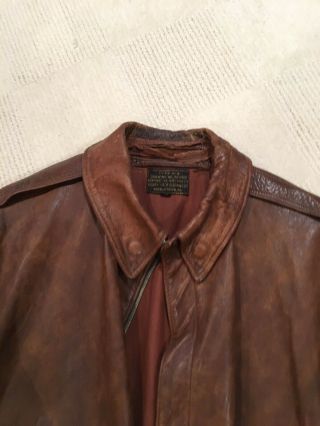 Vintage US Army Type A - 2 Leather Jacket Size 40 4