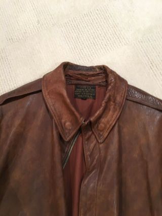 Vintage US Army Type A - 2 Leather Jacket Size 40 8