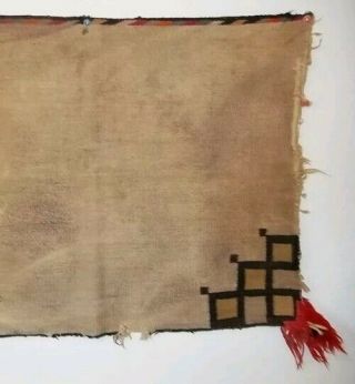 Antique Navajo Saddle Blanket Rug Native American Indian Weaving 1870 4