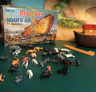 Marx Vintage Miniature Noah’s Ark Play Set