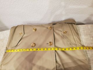 Vtg Burberry Womens Classic Camel Double Breasted Trench Coat.  Size 43 10