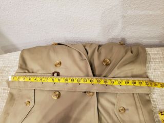 Vtg Burberry Womens Classic Camel Double Breasted Trench Coat.  Size 43 9