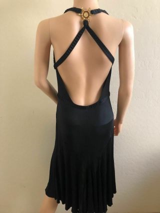 VERSACE VINTAGE COWL NECK LOW DECOLLETEE OPEN BACK DRESS IT44 FITS 6 4