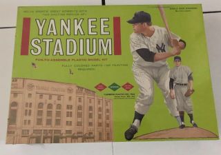 Yankee Stadium Relive Sports Plastic Model Kit Vintage Rare 1964.