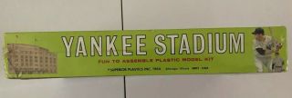 Yankee Stadium Relive Sports Plastic Model Kit Vintage Rare 1964. 6