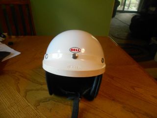 Vintage Bell Toptex 500 Tx Helmet 73/8 White With Bubble Sheld