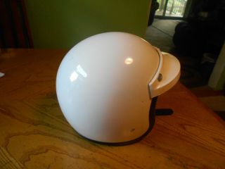 Vintage Bell Toptex 500 tx Helmet 73/8 White with bubble sheld 2