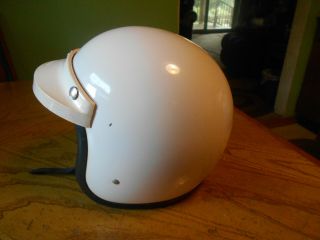 Vintage Bell Toptex 500 tx Helmet 73/8 White with bubble sheld 4