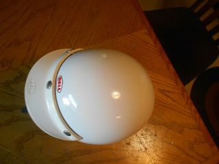 Vintage Bell Toptex 500 tx Helmet 73/8 White with bubble sheld 5
