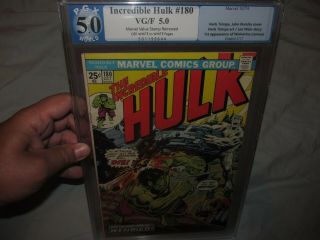 Incredible Hulk 180 First Cameo Wolverine Pgx 5.  0 Vintage Comic Ow To White Cgc