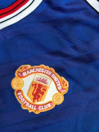 Vintage Adidas Manchester United Retro Jersey 1986/88 Size L Blue 3