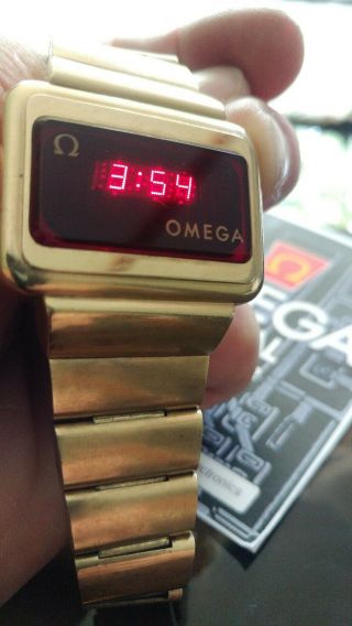 Omega 1602 Constellation Vintage Digital Led Time Computer Watch Dot Display