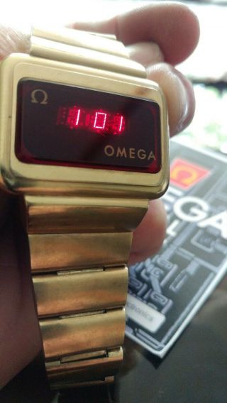 Omega 1602 Constellation Vintage digital Led Time Computer Watch dot display 2