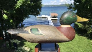 Vintage Mason Glasseye Mallard Drake Duck Decoy Strong Paint