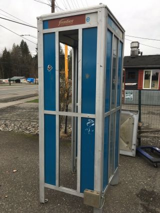 Vintage Phone Booth Fullsize Coin Payphone BLUE GTE Floor Metal SHIPIT Telephone 4