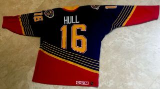 ❤️st Louis Blues Vintage Nhl Hockey Jersey 16 Hull 90’s Center Ice Authen.
