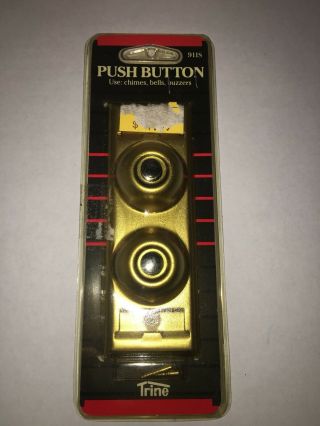 Vintage 1986 Trine Push Button For Bells Chimes,  Buzzers In Pkg