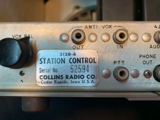 Collins 312B - 4 Station Control Monitor For Ham Radio - Vintage Estate Find 2