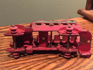 Vintage Kenton Toys Cast Iron Double Decker Bus Red and Green 6