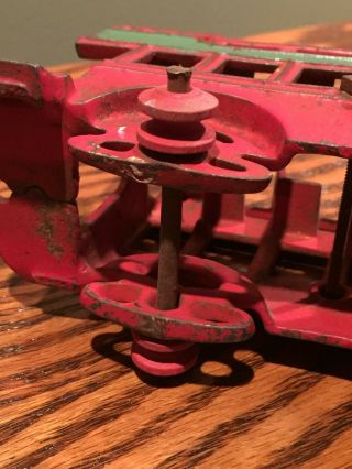 Vintage Kenton Toys Cast Iron Double Decker Bus Red and Green 7