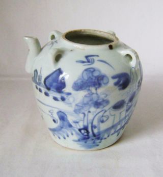 C.  18th / 19th Century Provincial Chinese Blue & White Tea Or Wine Pot : No Lid