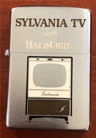 Old Vintage 1955 - 56 Zippo Lighter Error Sylvania Tv
