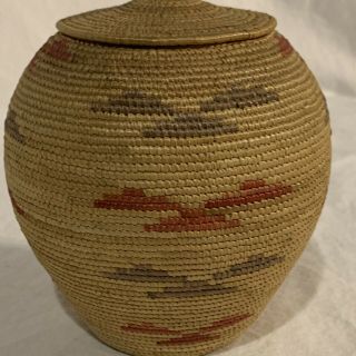 Antique Native American Indian Basket Unknown Tribe Possibly California 3