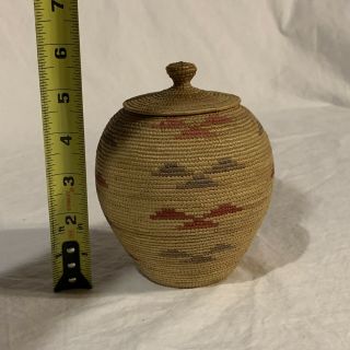 Antique Native American Indian Basket Unknown Tribe Possibly California 8