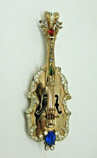1947 Sterling Coro Craft Pegasus " Carnegie Hall " Violin Pin - Adolph Katz Book