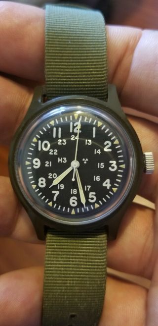 Rare Vintage Mechanical H3 Military Mens Watch Timex ? Old Stock