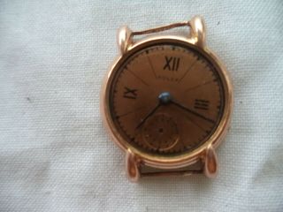 Vintage Ladies Rolex Wristwatch 18k Gold 17 Rubis Parts