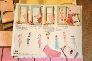 Vintage Fashion Plates Designer Set TOMY 1978 Toy Paper Doll Clothing Kit 6