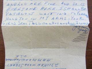 WWII POW letter,  Jewish Army Air Corps Officer,  453rd Bomb Group J Stewart,  MIA 4