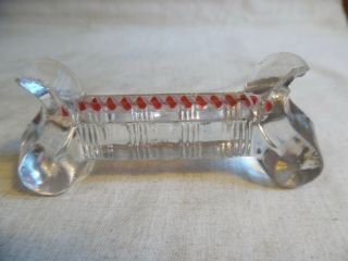 Old Knife Rest Clear With Red Twist (b1)
