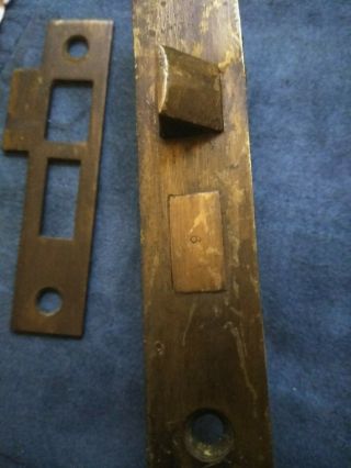 Vintage Door Lock And Strike Plate SARGENT&CO Early 1900 ' s 6 on lock 3