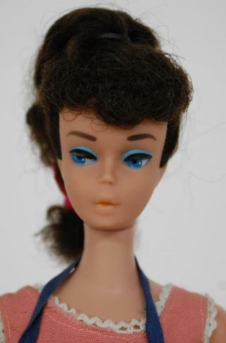 1961 Barbie PONYTAIL Doll 5 Brunette in 1960 ' s Outfit 962 vintage 3